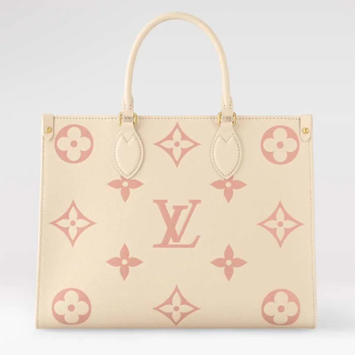 Louis Vuitton backpacks with a hidden back pocket for securityLouis Vuitton Women OnTheGo MM Tote Pink Embossed Supple Grained Cowhide Leather