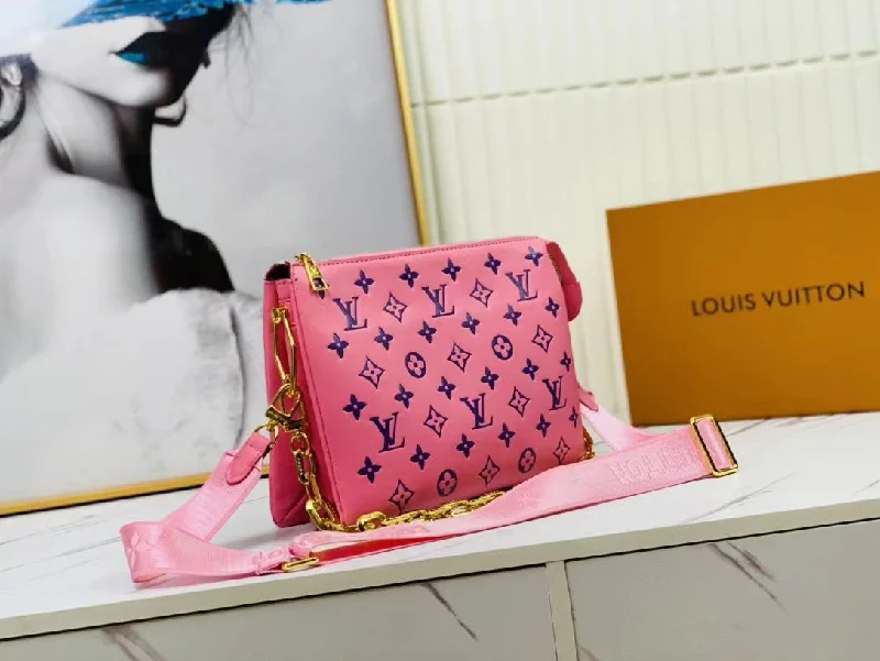 Louis Vuitton bags with a detachable mobile phone holder for convenienceLouis Vuitton Coussin Handbag