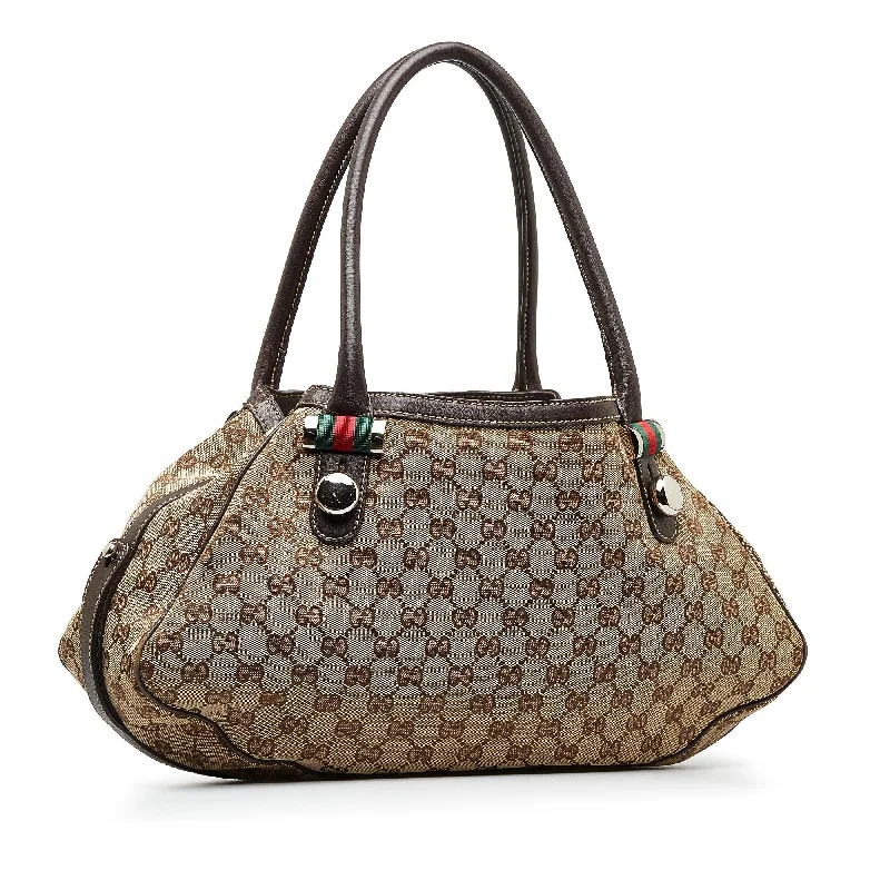 Medium - sized Women Gucci handbags for everyday useGucci GG Canvas Match Ball Tote Bag (7POLzm)