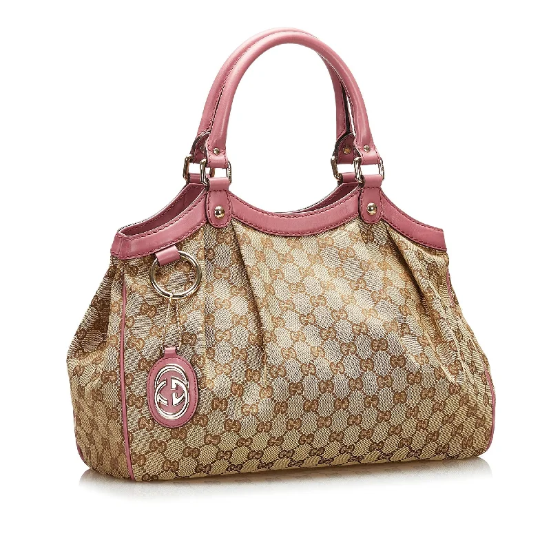 Women Gucci bags with a magnetic snap closure for easy accessGucci GG Canvas Sukey (35430)