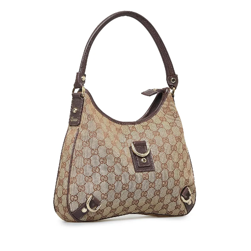 Gucci tote bags for women with a water - resistant coatingGucci GG Canvas Abbey D-Ring Shoulder Bag (SHG-BnMG2X)