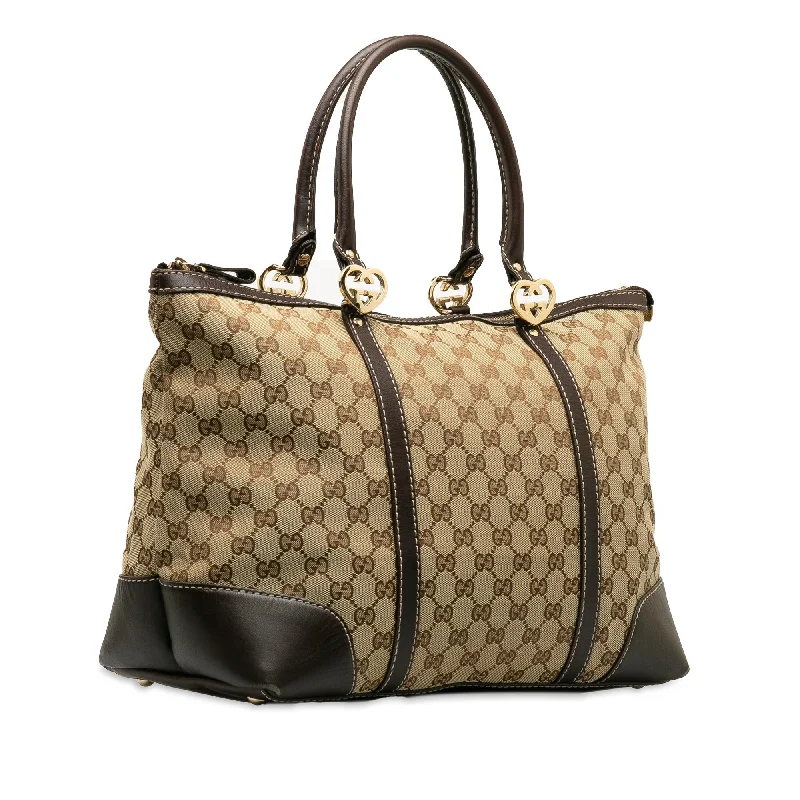 Ladies Gucci shoulder bags with a wide - width strapGucci GG Canvas Lovely Tote Bag (r7dnS7)