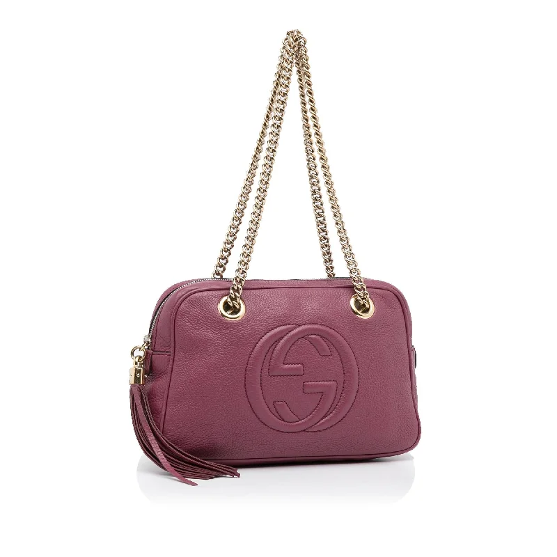 Gucci tote bags for women with a double - handle designGucci Soho Chain Shoulder Bag (SHG-LaTWrK)