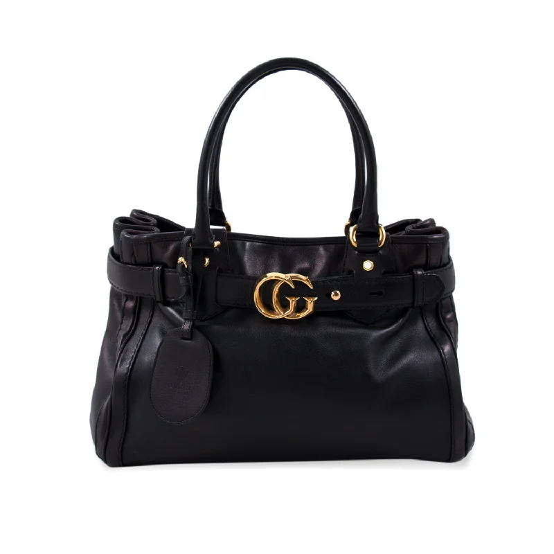 Women Gucci Sylvie bags with a crystal - embellished web stripeGucci GG Running Large Satchel Bag