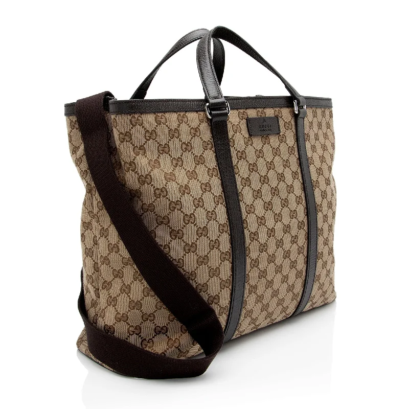 Women Gucci crossbody bags with a woven leather strapGucci GG Canvas Joy Large Tote (bVgoZN)