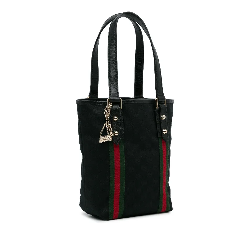 Women Gucci bags with a front - zip pocket for small itemsGucci GG Canvas Jolicoeur Tote Bag (SQ1qua)