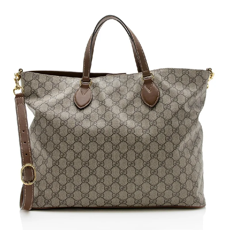 Gucci handbags for women with a beaded trimGucci GG Supreme Soft Tote (SHF-13049)