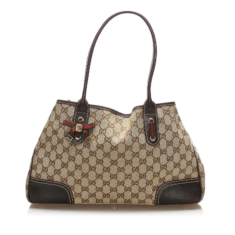 Ladies Gucci Dionysus bags with a detachable shoulder strapGucci GG Canvas Princy Tote Bag (SHG-14303)