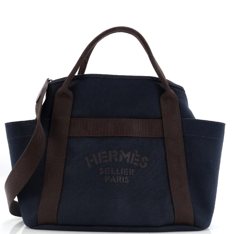 Light - Colored Hermes Bags for Spring and Summer AppealSac De Pansage Groom Handbag Canvas