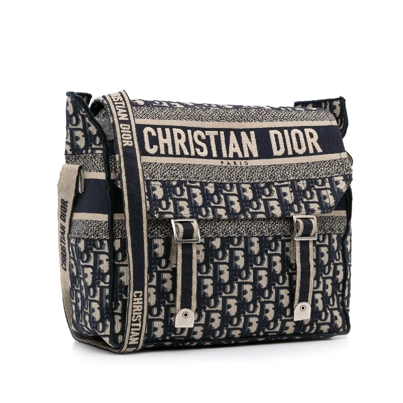 Christian Dior Saddle bags with a distressed leather finishDior Oblique Diorcamp (sBMVP0)