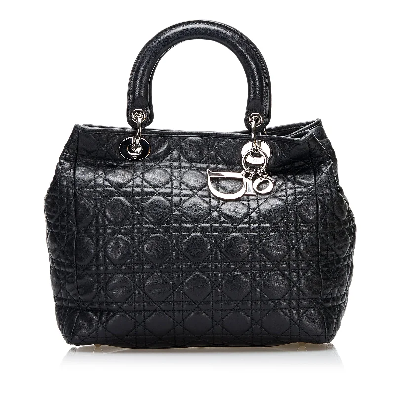 Fashion - forward Christian Dior tote bags for the modern womanDior Soft Lady Dior Large Black Cannage Silver