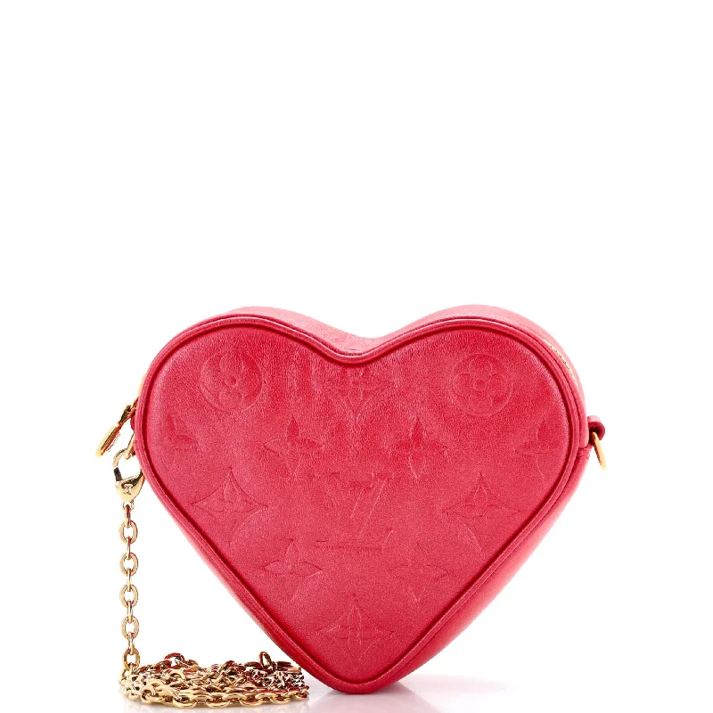 Christian Dior Saddle bags with a studded trim for a bold lookCoeur Heart on Chain Bag Monogram Embossed Lambskin